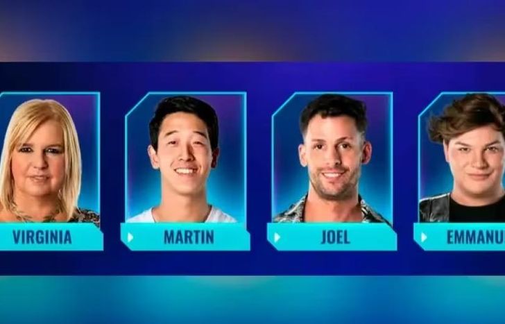 Virginia, Martín, Joel y Emmanuel, en la placa de Gran Hermano.