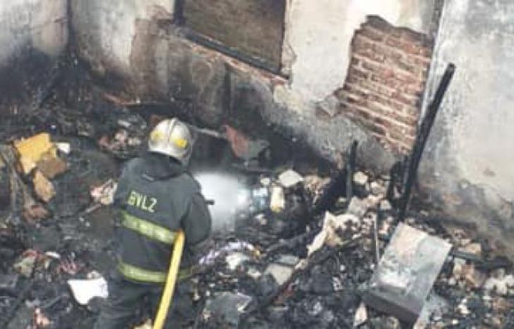 El incendio ocurrió en Necol y Larrazábal.