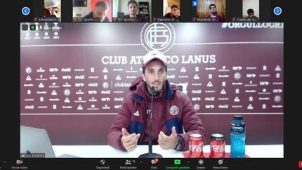 Zubeldía charló con los periodistas por Zoom. Zubeldía charló con los periodistas por Zoom.
