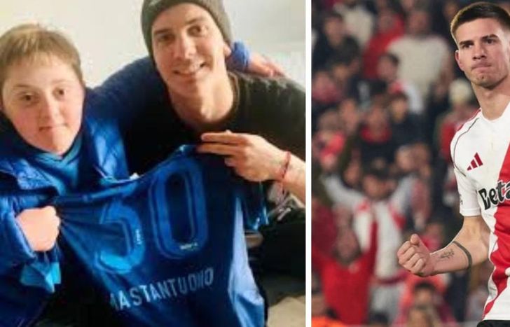La joven promesa del Real Madrid posó con la casaca de Temperley.