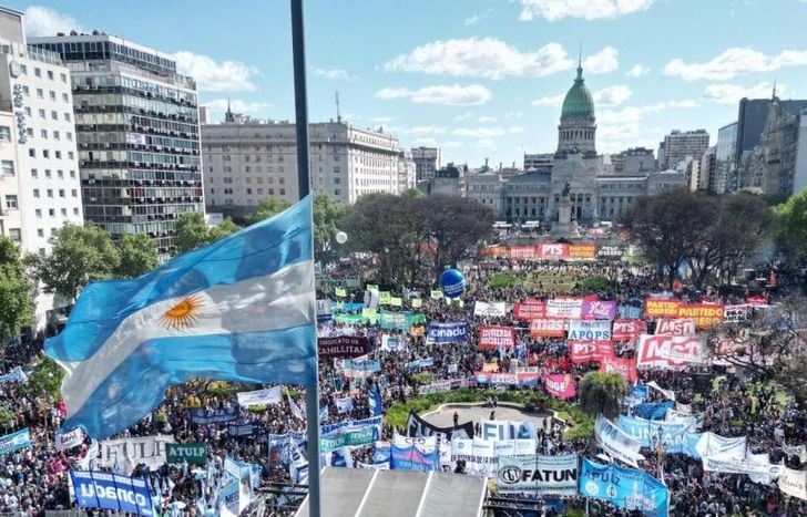 El Congreso, desde el dron de la UNSAM.