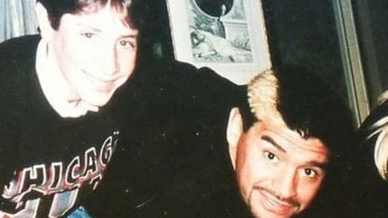 Guido junto a Diego. Una foto que guardará para siempre.