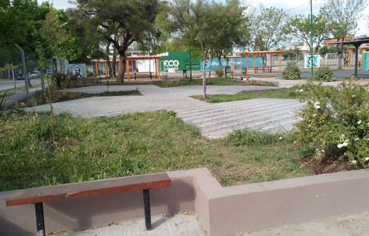 La plaza tiene sectores pensados para distintas actividades.