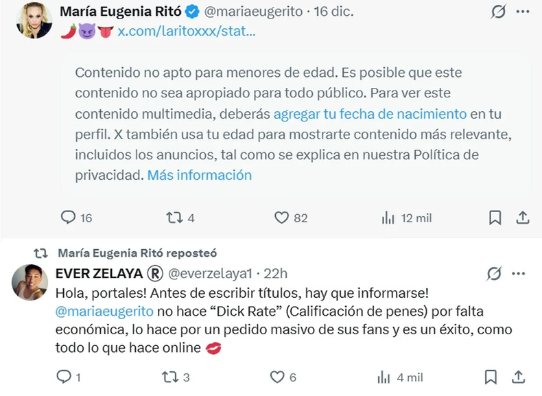 María Eugenia Rito y su rebusque en las redes sociales, luego de su paso por el teatro de revistas. 