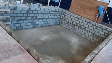 La nueva fosa de caída y salto del Club Ituzaingo.