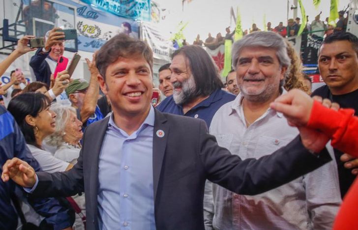 Kicillof con el apoyo de los sindicatos.