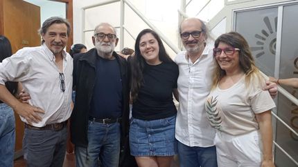 Santoni, en pleno reconocimiento.