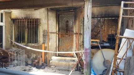 La vivienda quedó destruida.