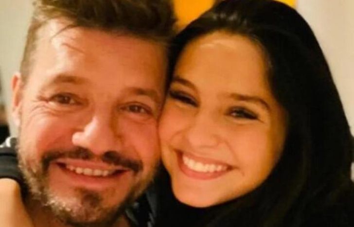 Marcelo Tinelli y su hija Juana.