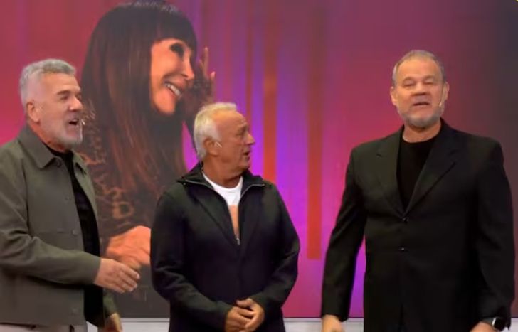 Los Midachi con Moria Casán.&nbsp;