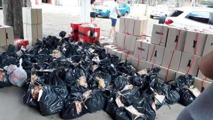 En 2019 habían repartido cajas a las familias de las Inferiores.