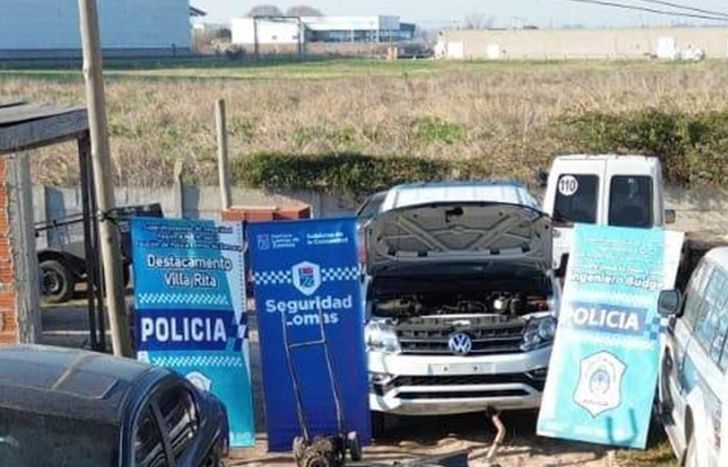 En el allanamiento encontraron la camioneta de una víctima.