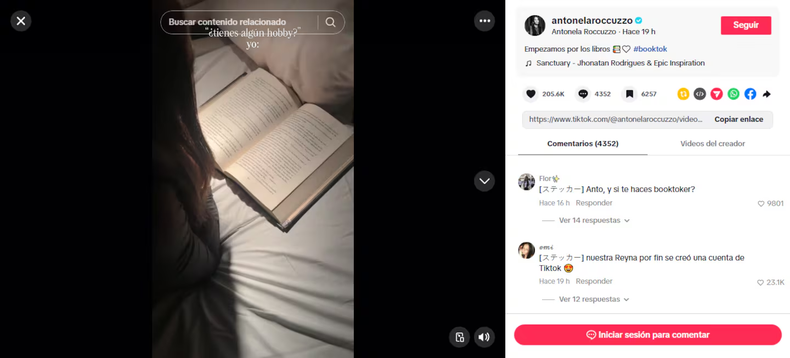 Antonela Roccuzzo se sumó a Tik Tok. 