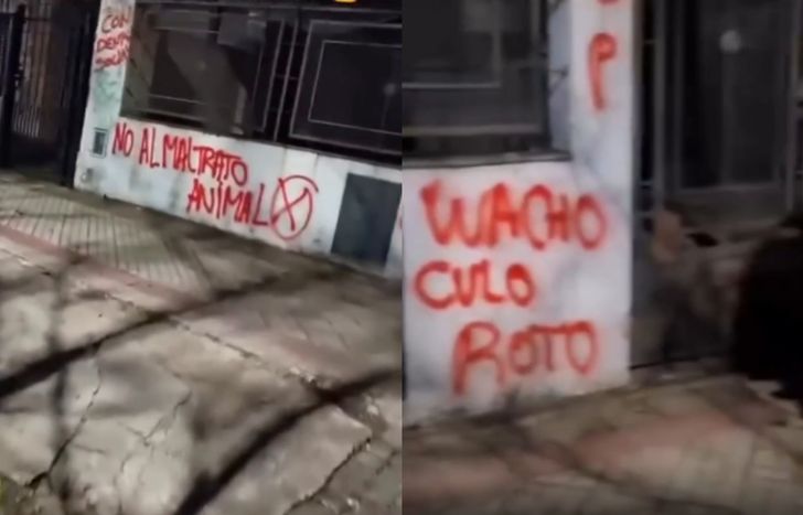 El escrache en la casa del joven que pisó al gato en Temperley.