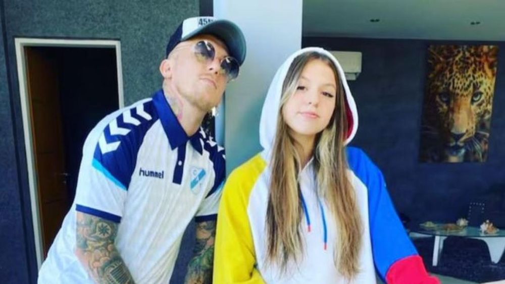 El Polaco y su hija Sol Celeste.