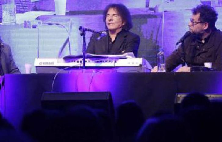 Alejandro Dolina, Daniel Balmaceda, Mauro Szeta, Tute, Miguel Rep y Pedro Saborido participaron de la Feria.