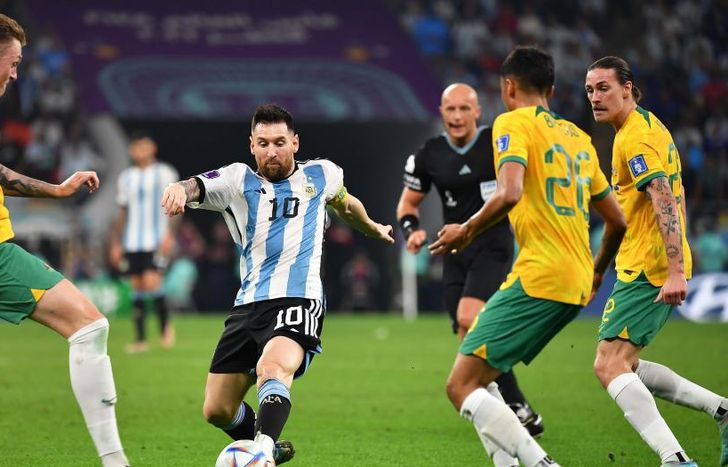Messi, figura en el triunfo argentino.