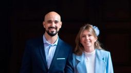 Abel Pintos y Mora Calabrese se casaron por Iglesia