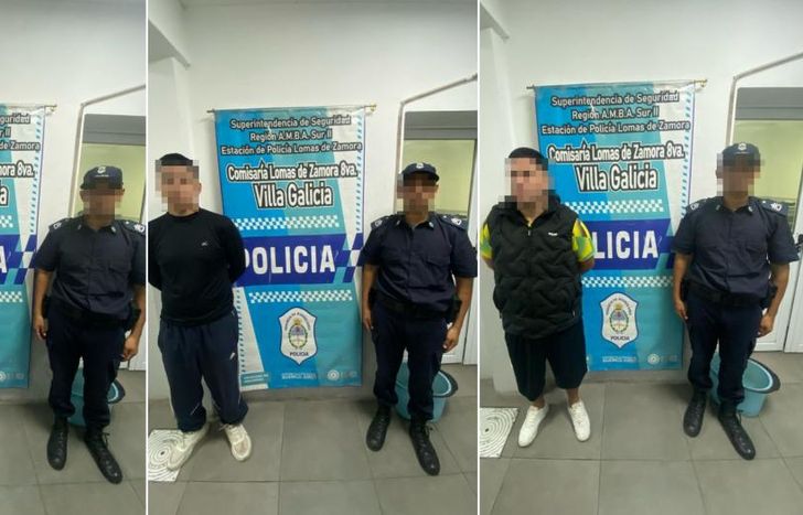 Los sospechosos fueron trasladados a la Comisaría 8° de Lomas.