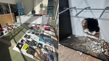 La policía recuperó lo robado por los boqueteros.