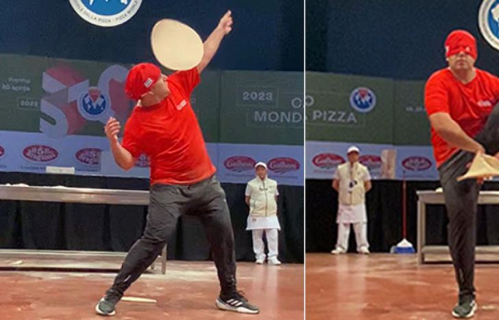El oriundo del Barrio Centenario en plena presentación.