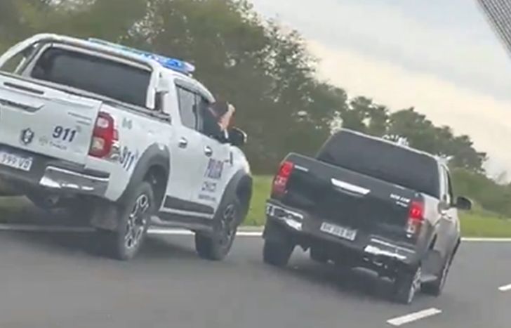 La persecución quedó registrada en video.