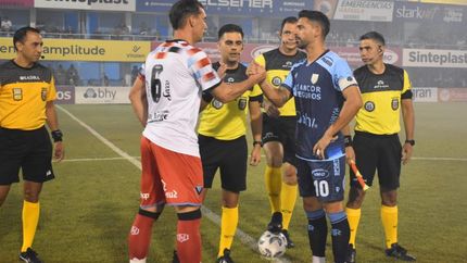 Masuero y Galeano en el sorteo.