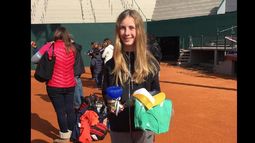 Victoria, con su título, en el Buenos Aires Lawn Tennis.