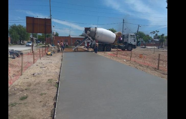 las obras en barrio obrero cambian la fisonomía de la zona.