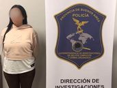 La mujer detenida por la Policía Bonaerense.