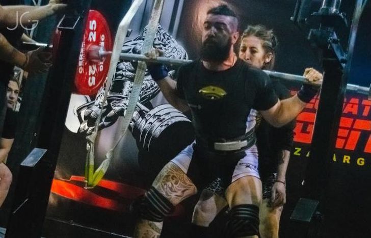 Luciano levantó 625kg en total.