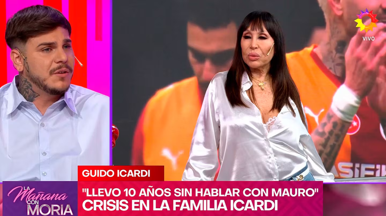 El hermano de Mauro Icardi con Moria Casan. 
