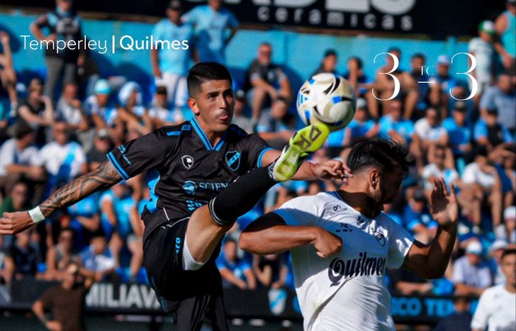 Temperley y Quilmes igualaron 3 a 3 en el Alfredo Beranger.