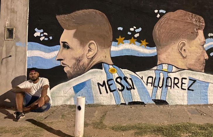 Debido a una promesa, el lomense comenzó a pintar a los jugadores de Argentina.