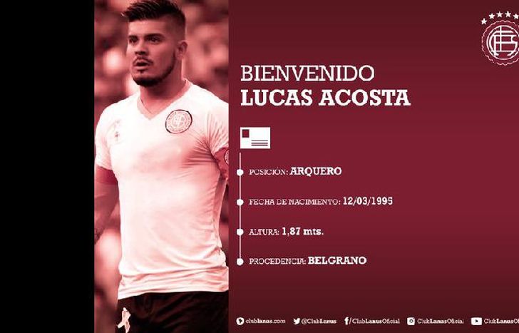 Acosta se convirtió en refuerzo de Lanús.