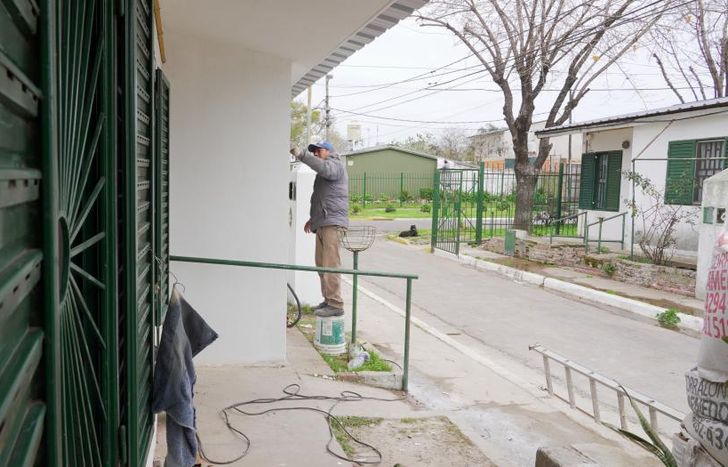 Además se embellecieron espacios comunes, calles y plazas internas.