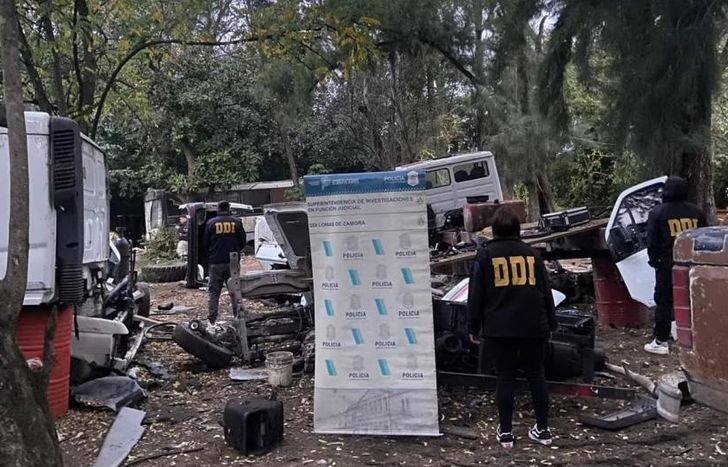 Encontraron partes de vehículos robados.