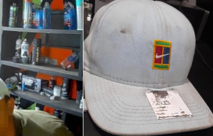 La Policía incautó en poder del sospechoso una visera identica a la usada por el ladrón.