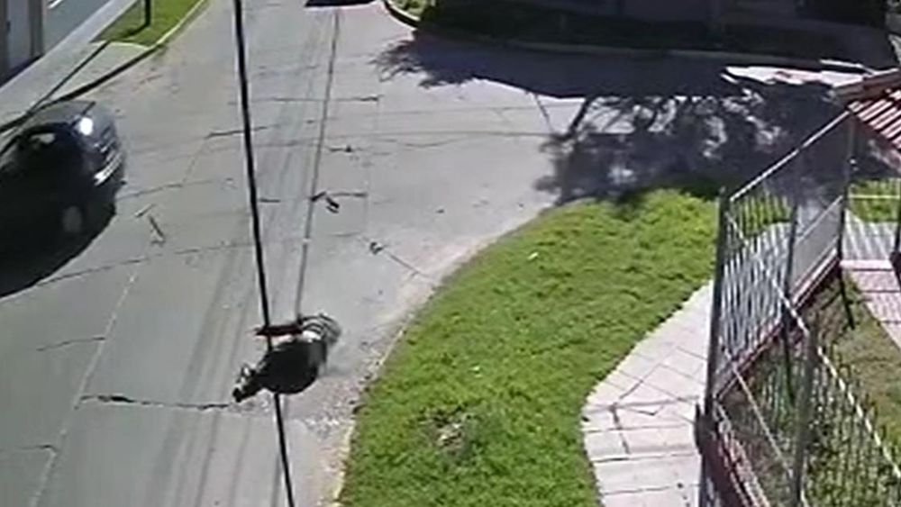 El accidente quedó filmado.