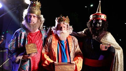&nbsp;Melchor (Pablo María), Gaspar (Carlos Romanatti) y Baltazar (Pablo Ramón), los Reyes Magos de Lomas.
