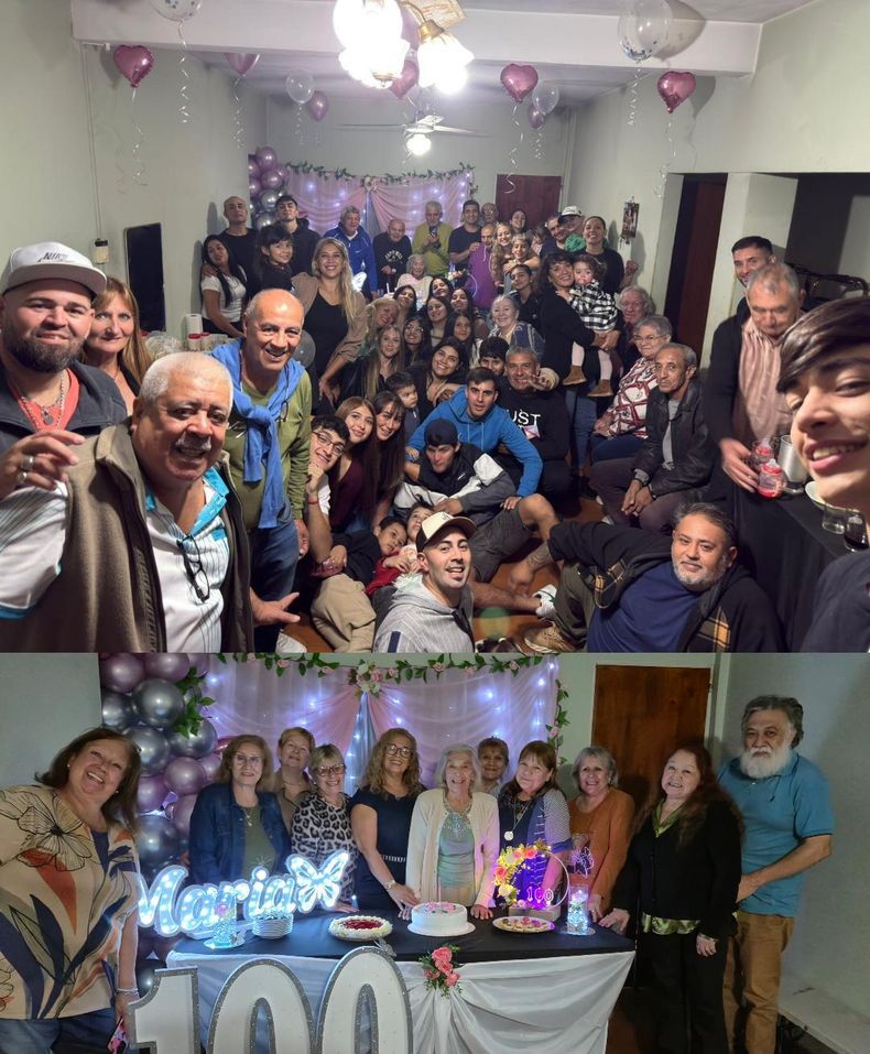 Todos quisieron estar presente en los 100 de María. 