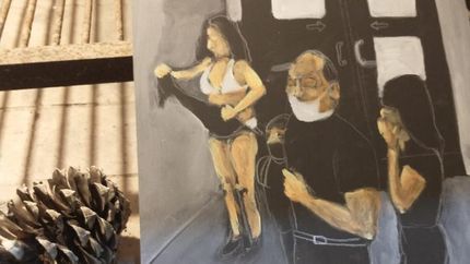 Luciano no descansa y pinta, incluso en sus vacaciones.