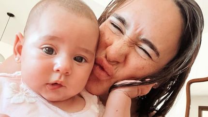 La ex Gran Hermano Martina Stewart Usher y su hija. La ex Gran Hermano Martina Stewart Usher y su hija.