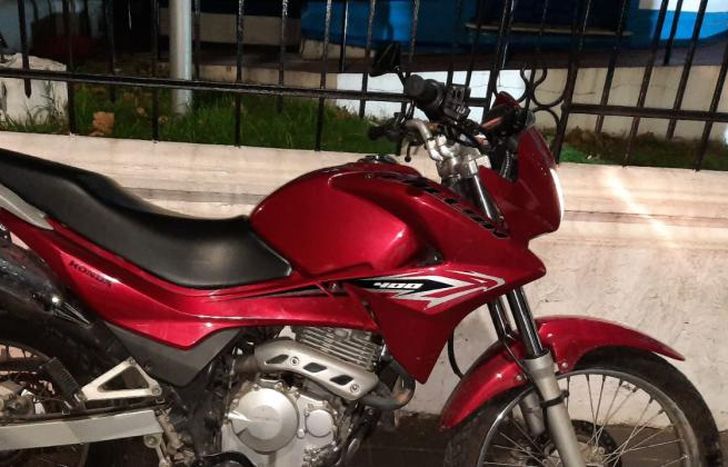 La motocicleta incautada.