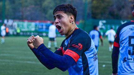 Nicolás Meaurio grita su gol.