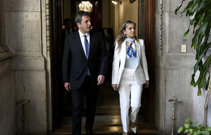 Massa, junto a su mujer, Malena Galmarini.
