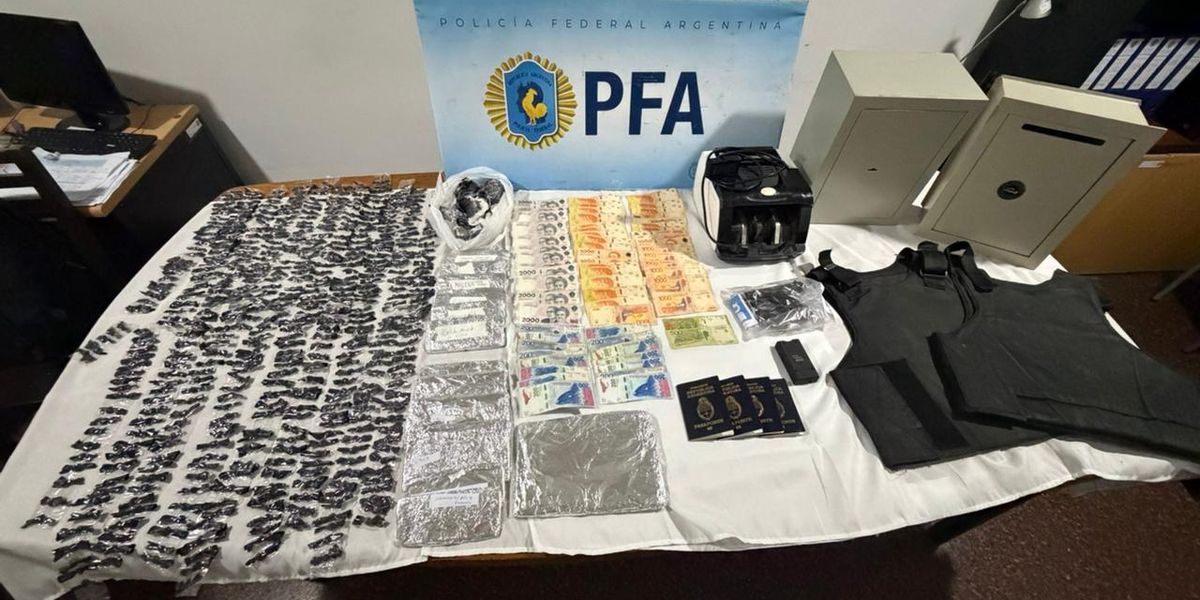 Elementos incautados a la banda narco.