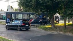 El colectivo estuvo a punto de chocar.