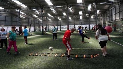 Clase de educación física del Centro de Día.