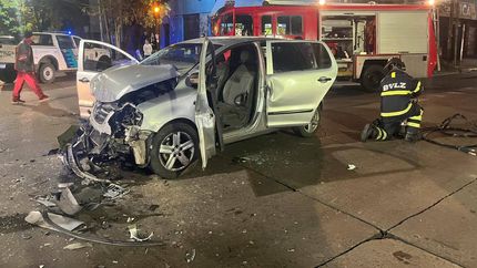 Así quedó el auto tras el choque. Así quedó el auto tras el choque.